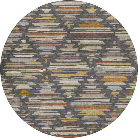 Dalyn Kenner KN2 Charcoal Rug round rug