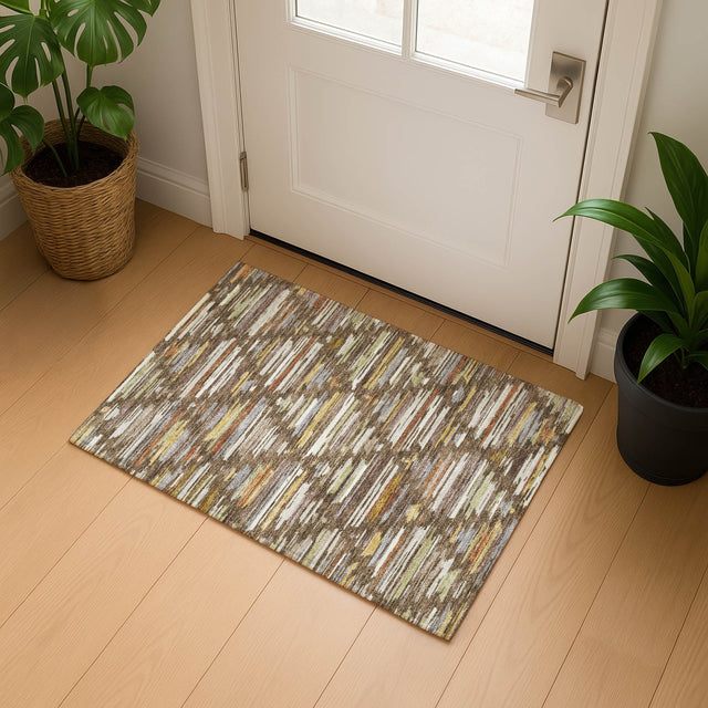 Dalyn Kenner KN2 Chocolate Rug shown in a room