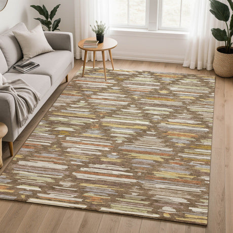 Dalyn Kenner KN2 Chocolate Rug shown in a room