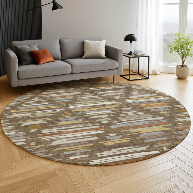 Dalyn Kenner KN2 Chocolate Rug shown in a room