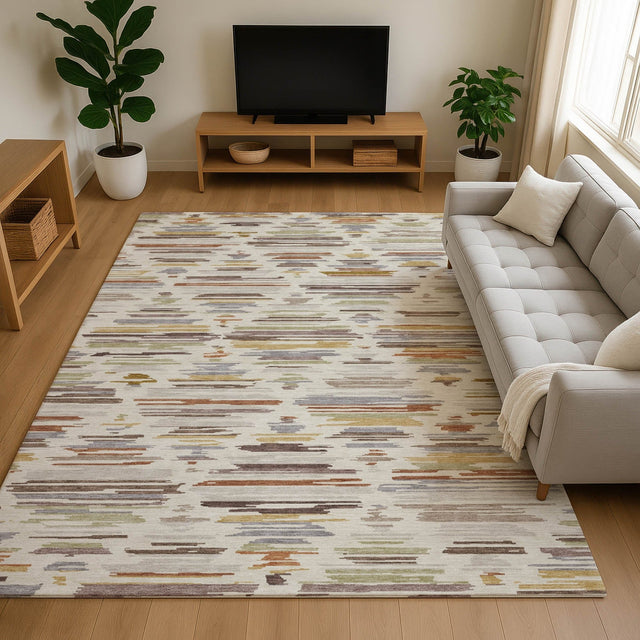 Dalyn Kenner KN2 Ivory Rug shown in a room