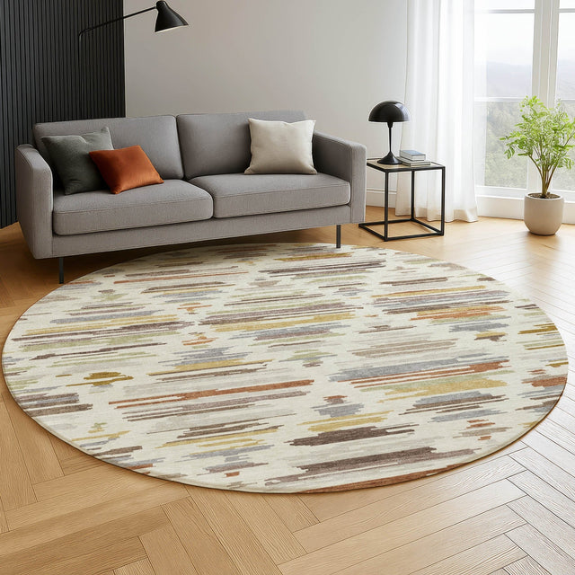 Dalyn Kenner KN2 Ivory Rug shown in a room