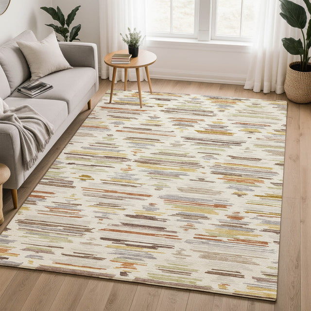 Dalyn Kenner KN2 Ivory Rug shown in a room