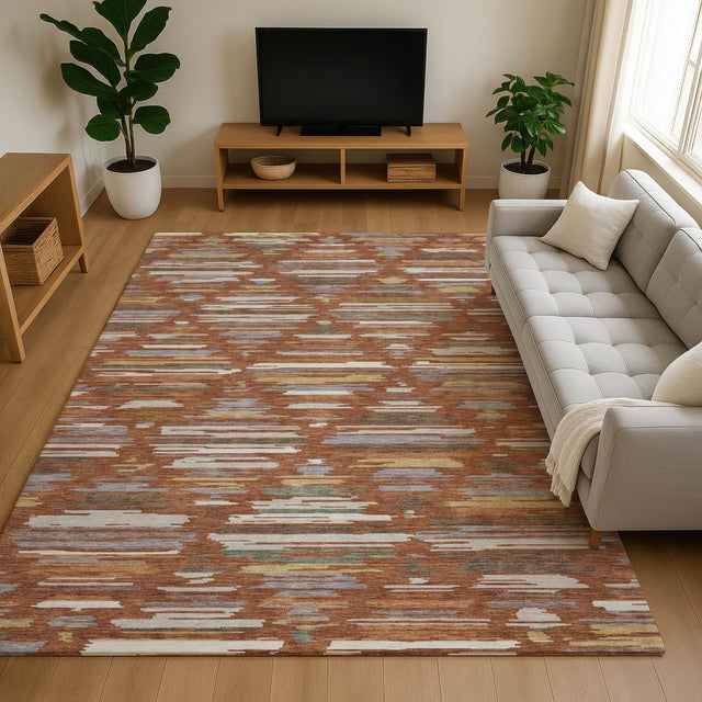 Dalyn Kenner KN2 Paprika Rug shown in a room