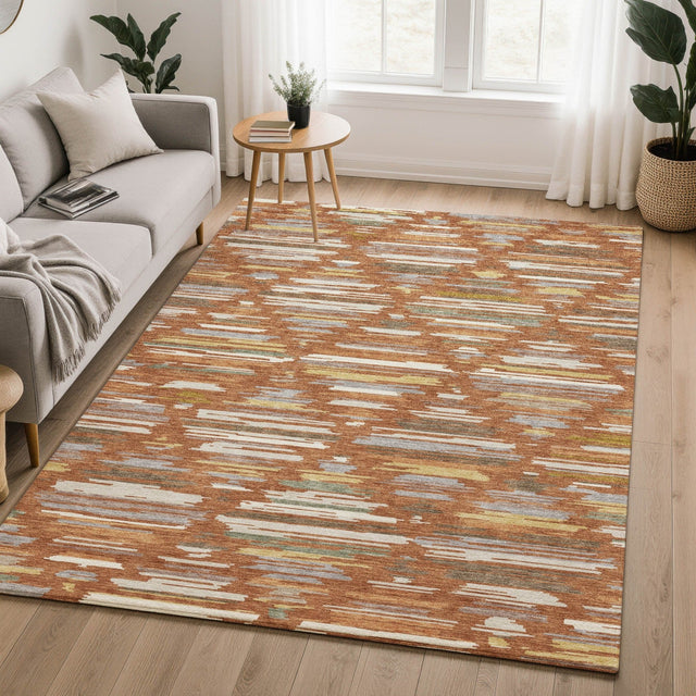Dalyn Kenner KN2 Paprika Rug shown in a room