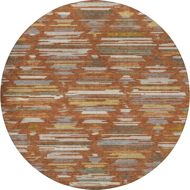 Dalyn Kenner KN2 Paprika Rug round rug