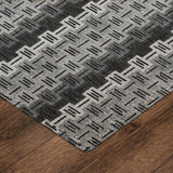 Dalyn Kenner KN3 Black Rug corner detail