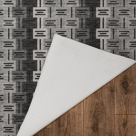 Dalyn Kenner KN3 Black Rug backing detail