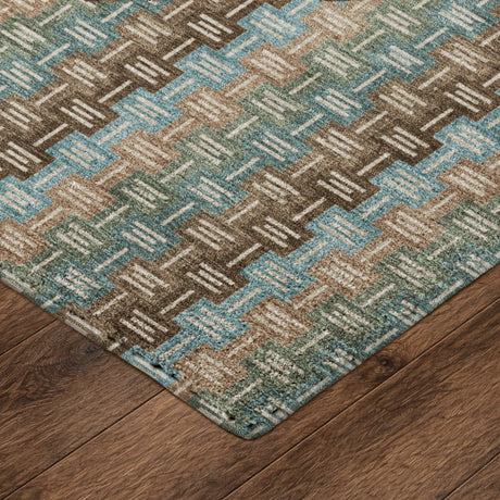 Dalyn Kenner KN3 Brown Rug corner detail