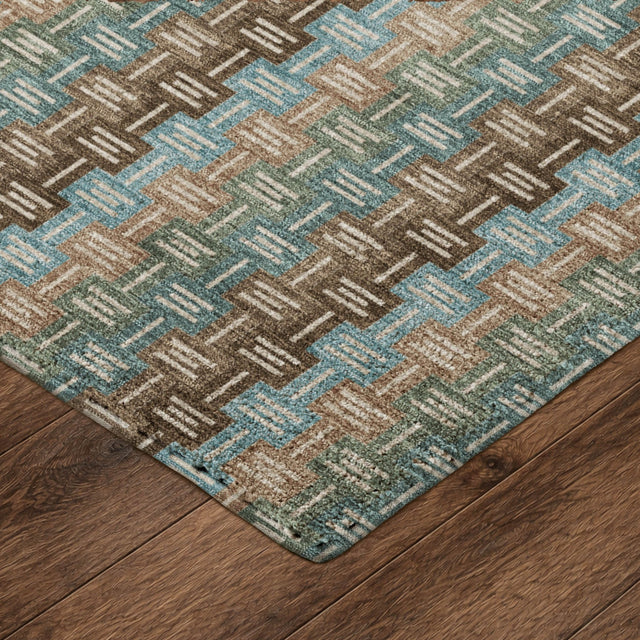 Dalyn Kenner KN3 Brown Rug corner detail