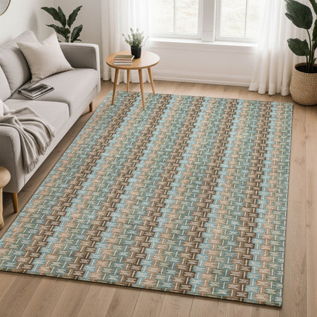 Dalyn Kenner KN3 Brown Rug shown in a room