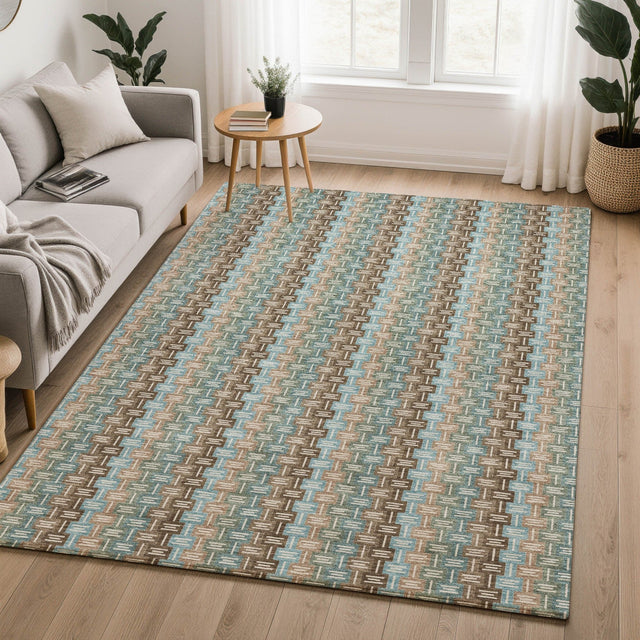 Dalyn Kenner KN3 Brown Rug shown in a room