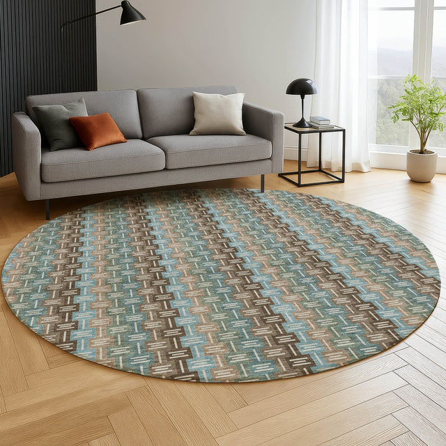 Dalyn Kenner KN3 Brown Rug shown in a room