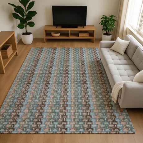 Dalyn Kenner KN3 Brown Rug shown in a room