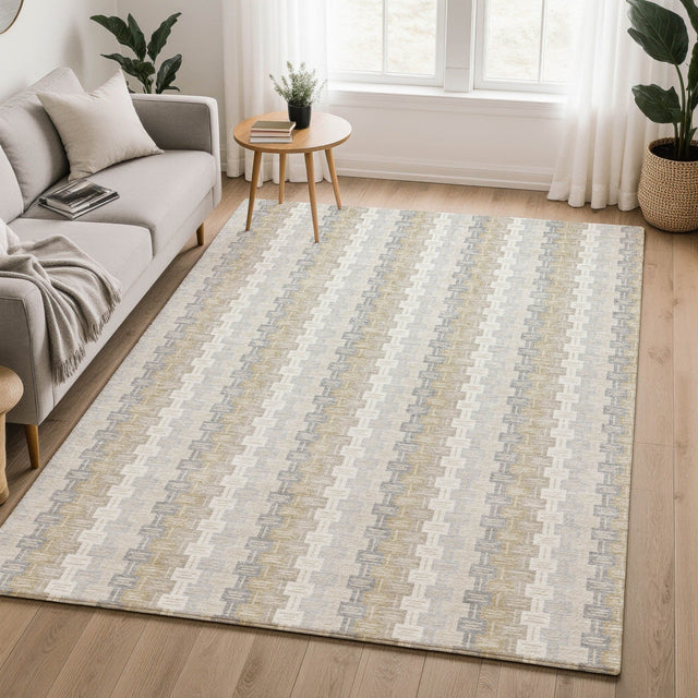 Dalyn Kenner KN3 Ivory Rug shown in a room