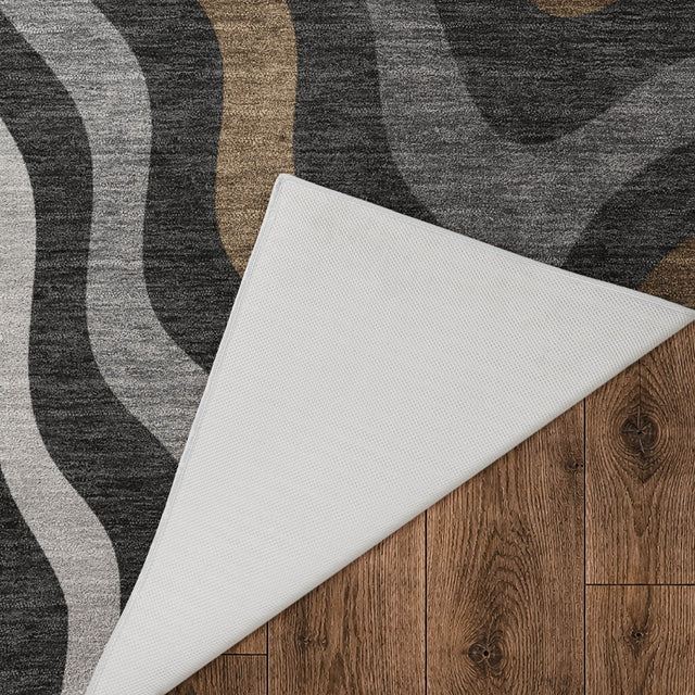 Dalyn Kenner KN4 Black Rug backing detail