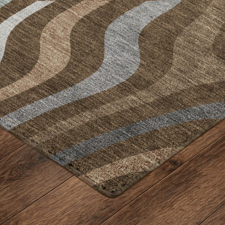 Dalyn Kenner KN4 Chocolate Rug corner detail