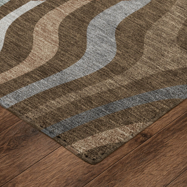 Dalyn Kenner KN4 Chocolate Rug corner detail