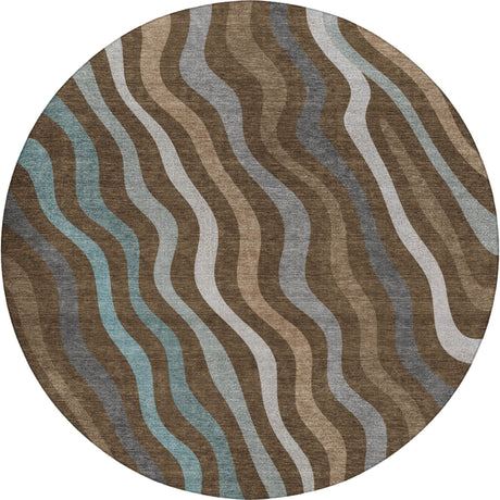 Dalyn Kenner KN4 Chocolate Rug round rug