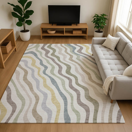 Dalyn Kenner KN4 Ivory Rug shown in a room