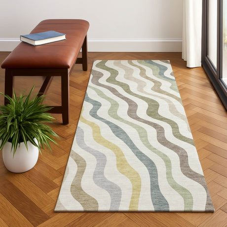 Dalyn Kenner KN4 Ivory Rug shown in a room