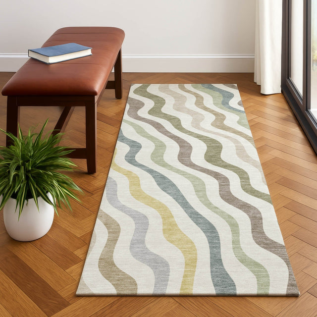 Dalyn Kenner KN4 Ivory Rug shown in a room