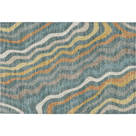 Dalyn Kenner KN4 Teal Rug rectangular rug