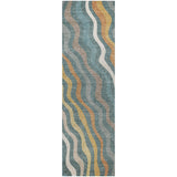 Dalyn Kenner KN4 Teal Rug runner rug