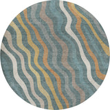 Dalyn Kenner KN4 Teal Rug round rug