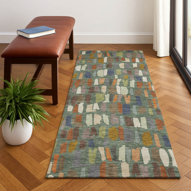 Dalyn Kenner KN5 Basil Rug shown in a room