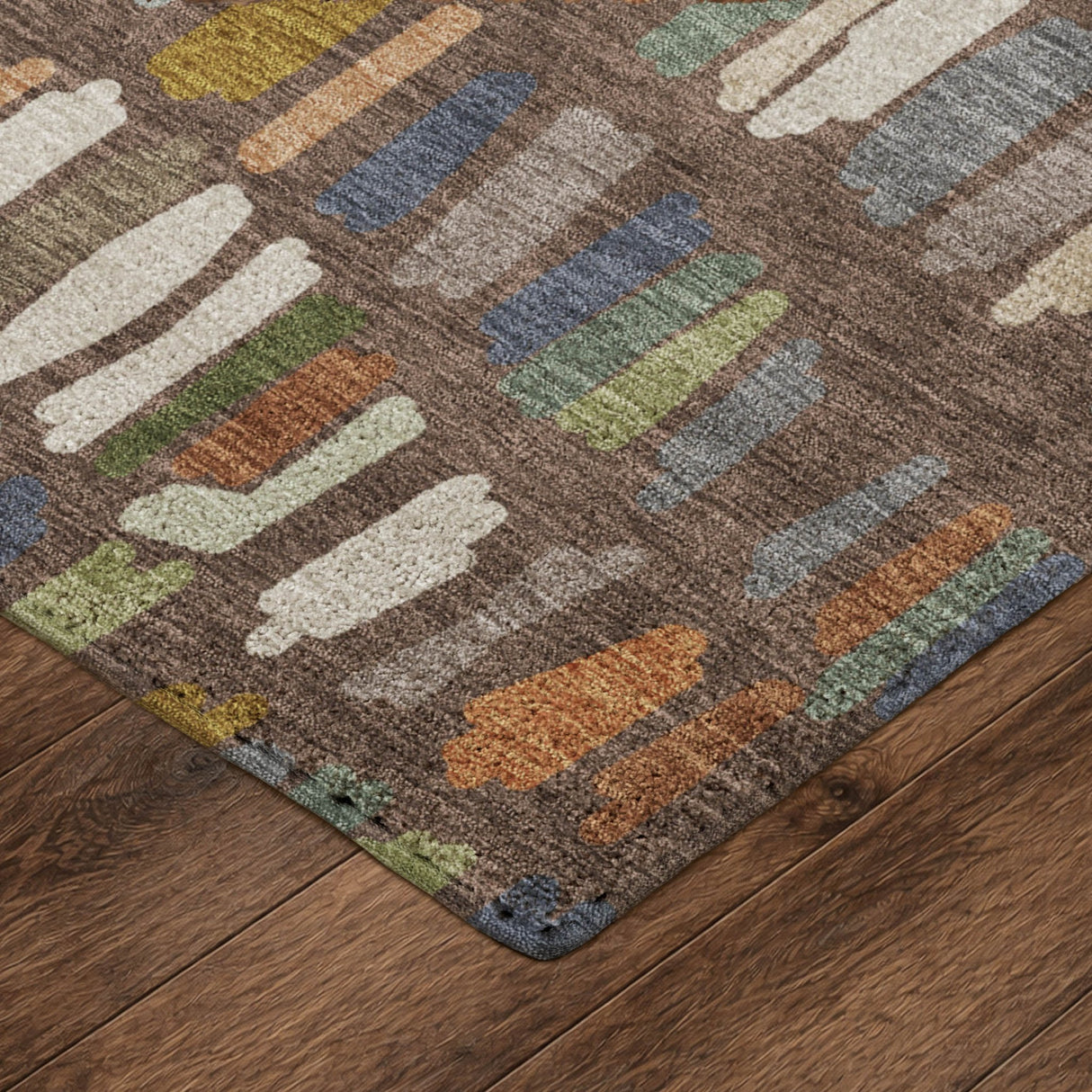 Dalyn Kenner KN5 Chocolate Rug corner detail