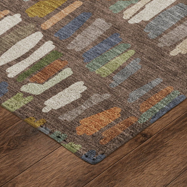 Dalyn Kenner KN5 Chocolate Rug corner detail