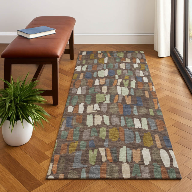 Dalyn Kenner KN5 Chocolate Rug shown in a room