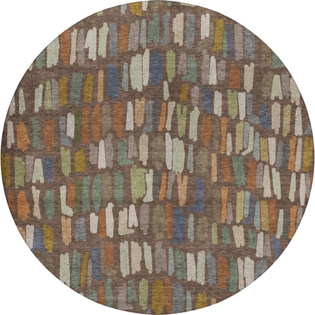Dalyn Kenner KN5 Chocolate Rug round rug