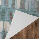 Dalyn Kenner KN5 Teal Rug backing detail