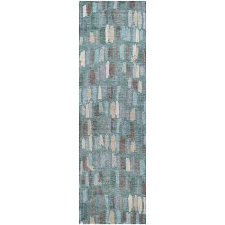 Dalyn Kenner KN5 Teal Rug runner rug