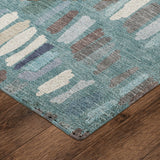 Dalyn Kenner KN5 Teal Rug corner detail