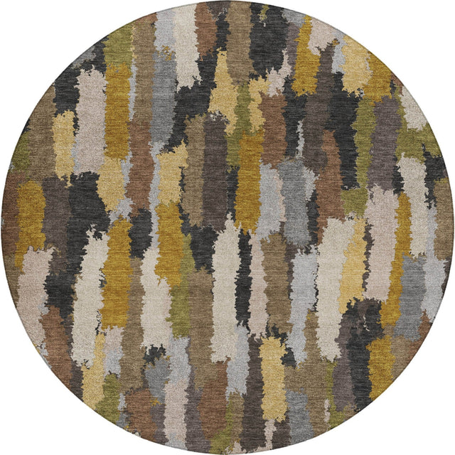 Dalyn Kenner KN6 Black Rug round rug