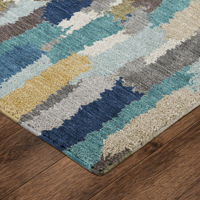 Dalyn Kenner KN6 Teal Rug corner detail