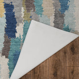 Dalyn Kenner KN6 Teal Rug backing detail