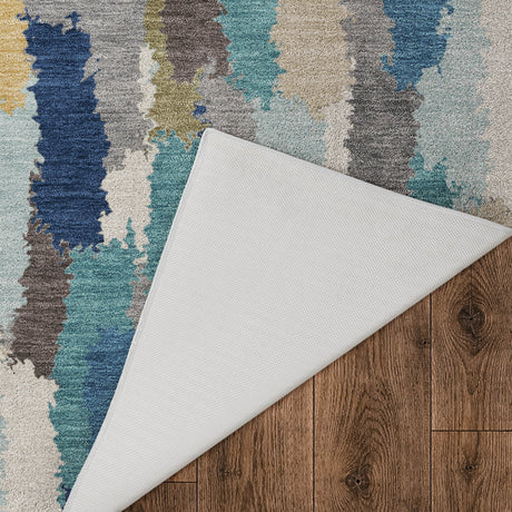 Dalyn Kenner KN6 Teal Rug backing detail