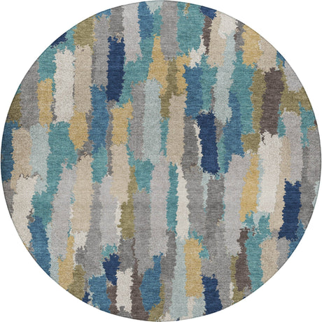 Dalyn Kenner KN6 Teal Rug round rug