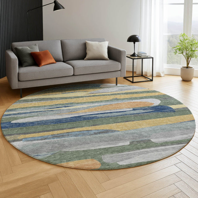 Dalyn Kenner KN7 Basil Rug shown in a room