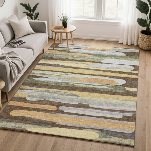 Dalyn Kenner KN7 Chocolate Rug shown in a room