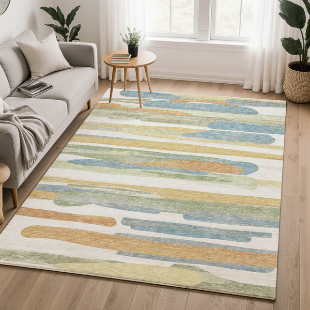 Dalyn Kenner KN7 Ivory Rug shown in a room