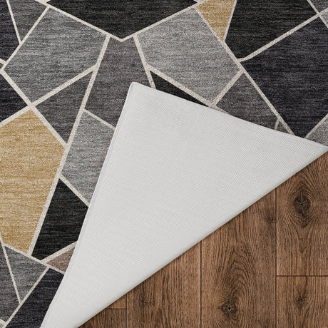 Dalyn Kenner KN8 Black Rug backing detail