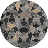 Dalyn Kenner KN8 Black Rug round rug