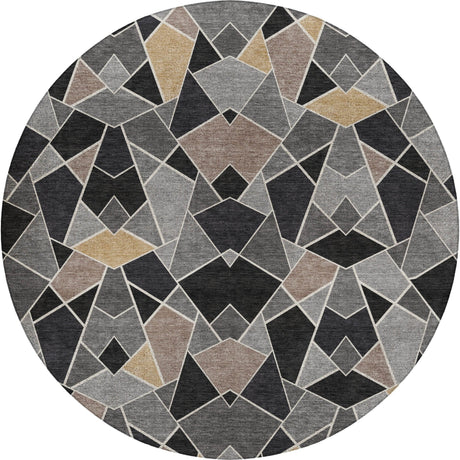 Dalyn Kenner KN8 Black Rug round rug
