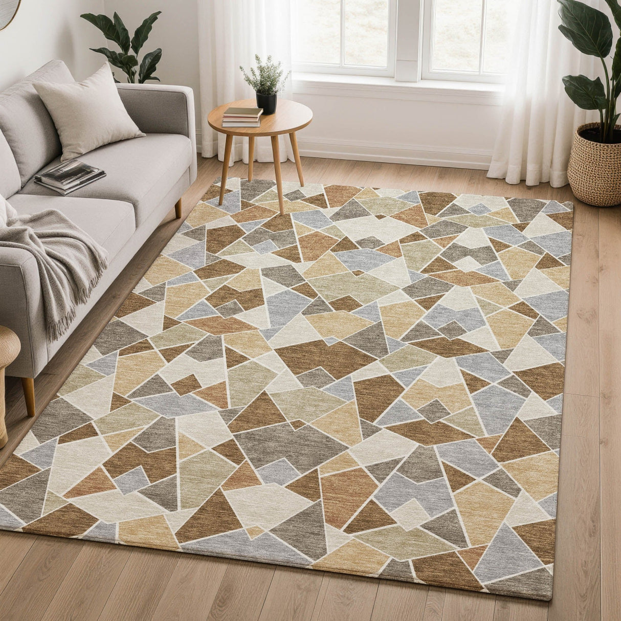 Dalyn Kenner KN8 Chocolate Rug shown in a room