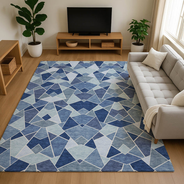 Dalyn Kenner KN8 Denim Rug shown in a room